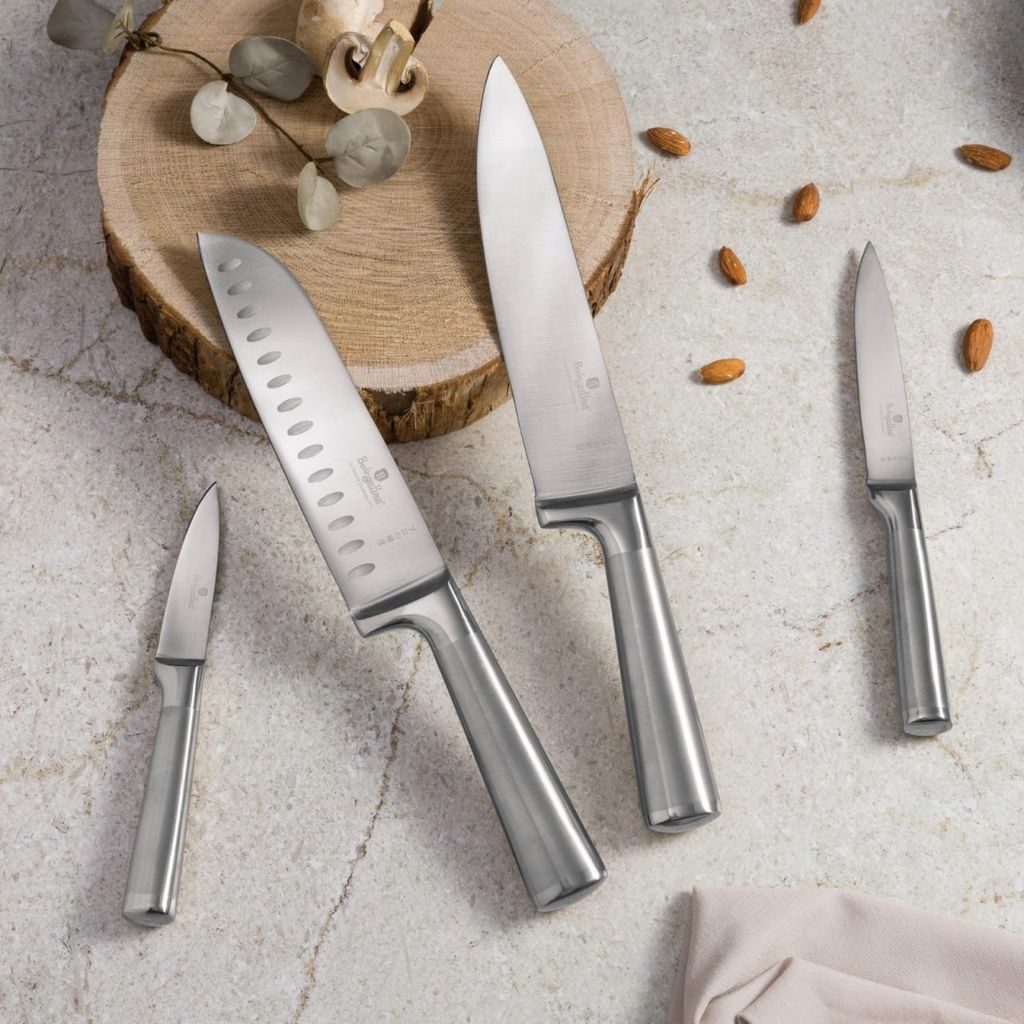 Berlinger Haus 4-Piece Knife Set Mirror Polish Handles Gift Box – view 3 – Stainless Steel