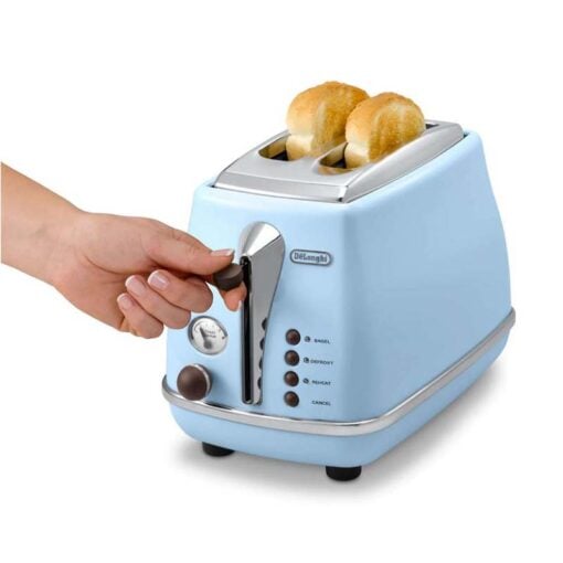DeLonghi Icona Vintage 2-Slot Toaster 900W Azure Blue Retro CTOV 2003