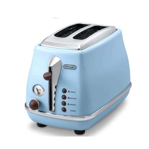 DeLonghi Icona Vintage 2-Slot Toaster 900W Azure Blue Retro CTOV 2003