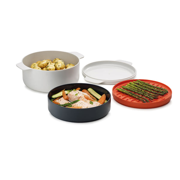 Joseph Joseph M-Cuisine 4-Piece Stackable Microwave Cooking Set - Orange - 45001