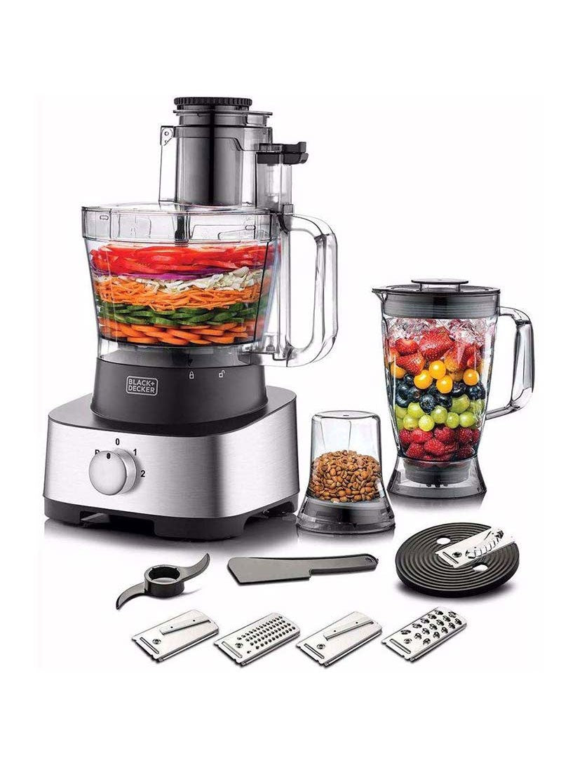 Black & Decker 880W 1.8L 4-In-1 Electric Food Processor