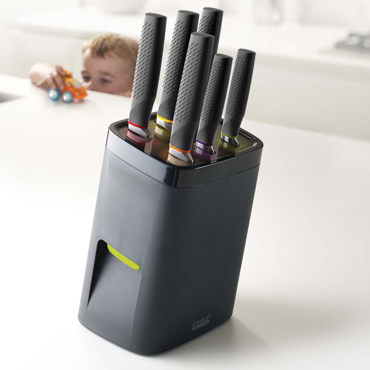 Joseph Joseph Lockblock Black Knife Block Set