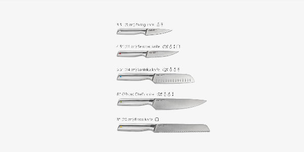 Joseph Joseph Elevate Steel Knives Carousel 5Piece Magnetic Block Set 10546
