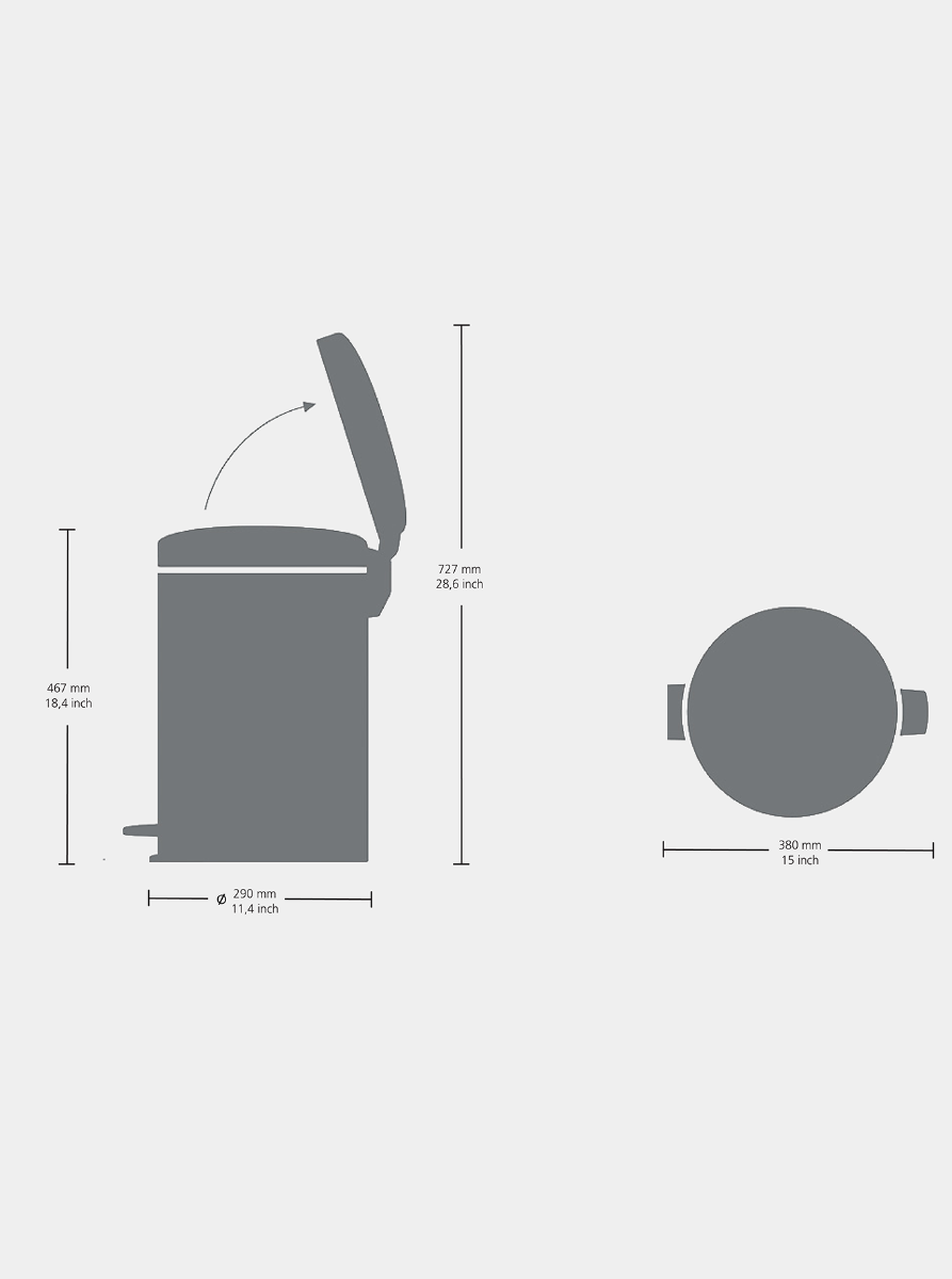 Brabantia newIcon Pedal Bin 20L – Matt Black
