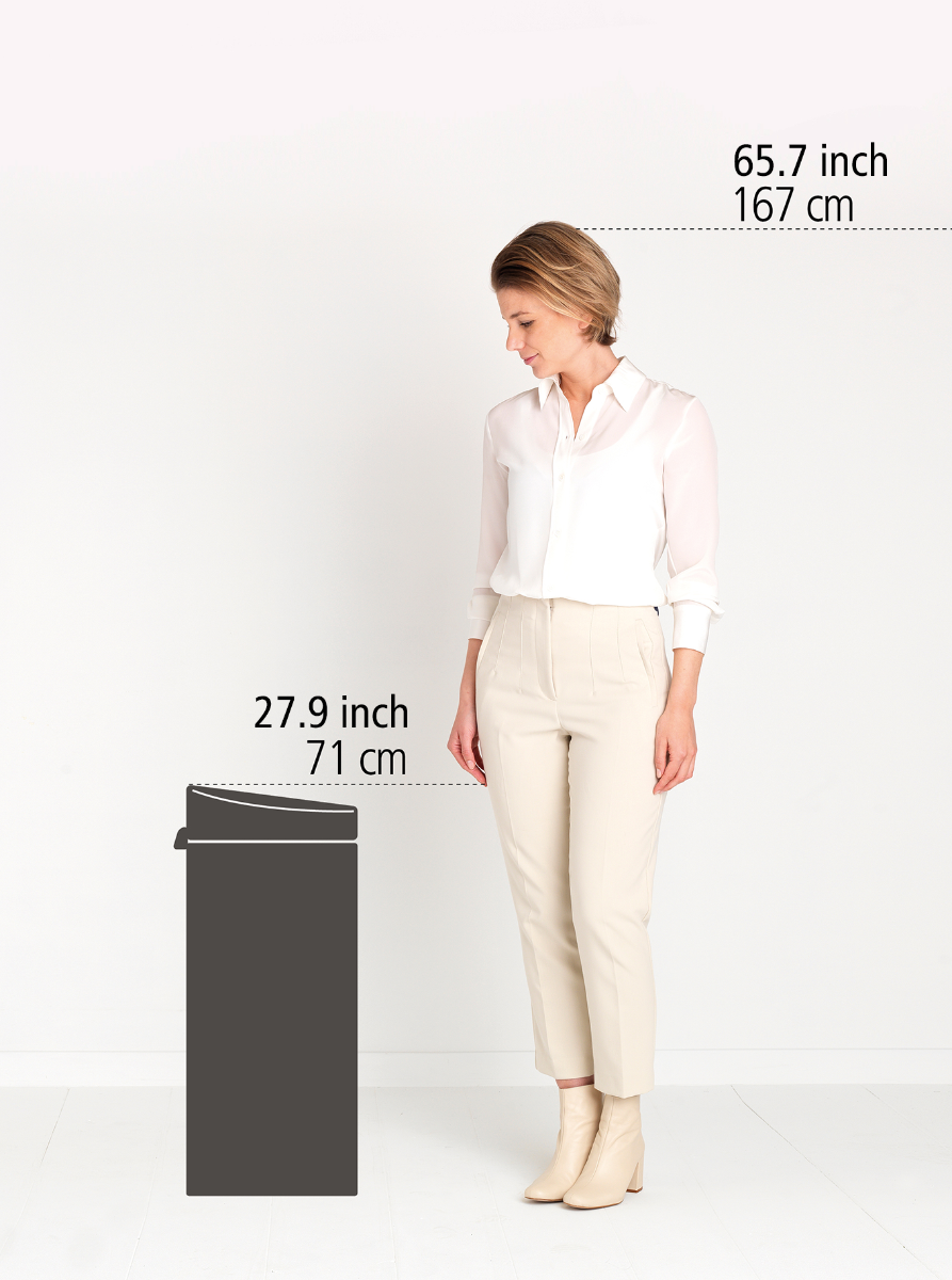 Brabantia Touch Bin New 30L with Plastic Bucket – Brilliant Steel