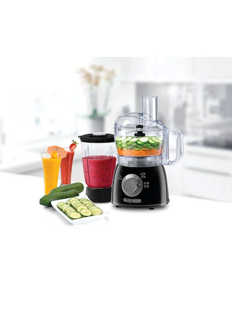 Black & Decker 400W 1.2L Plastic & Stainless Steel Food Processor