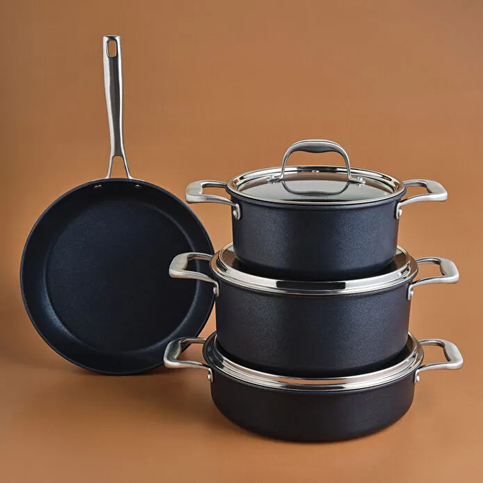 Karaca BioDiamond Pro 7-Piece Induction Cookware Set Non-Stick Real Diamonds