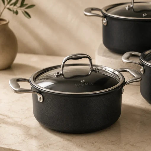 Karaca BioDiamond Pro 6-Piece Non-Stick Induction Cookware Set,
