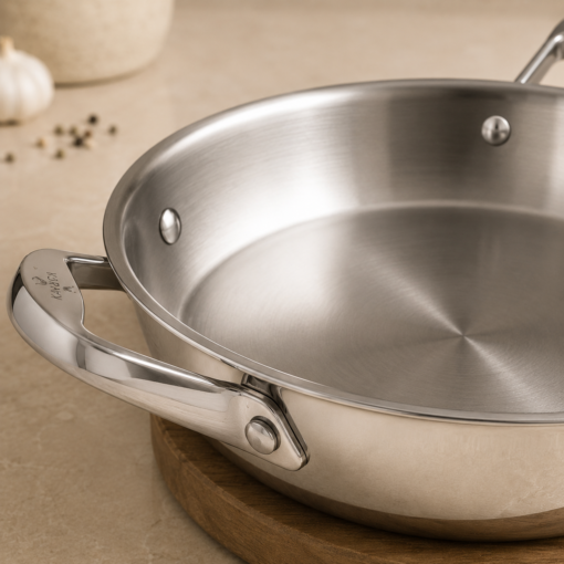 Karaca 3Ply PowerSteel 316+ Stainless Steel Frying Pan 20 cm 1L Induction