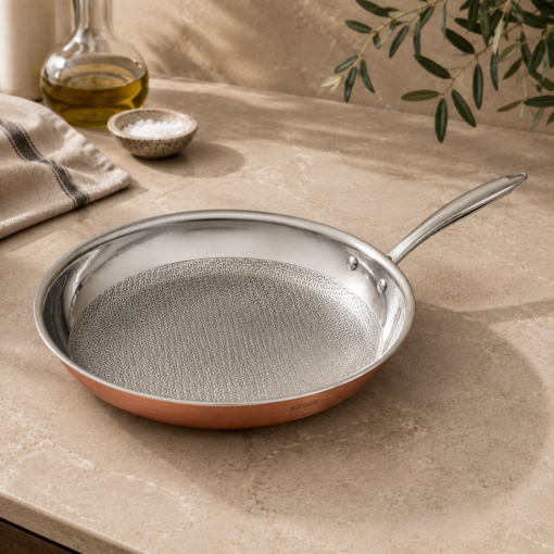 Karaca PowerSteel 3 Ply 316+ Stainless Steel Copper Frying Pan 24 cm 1.5L 153 03 08 0572