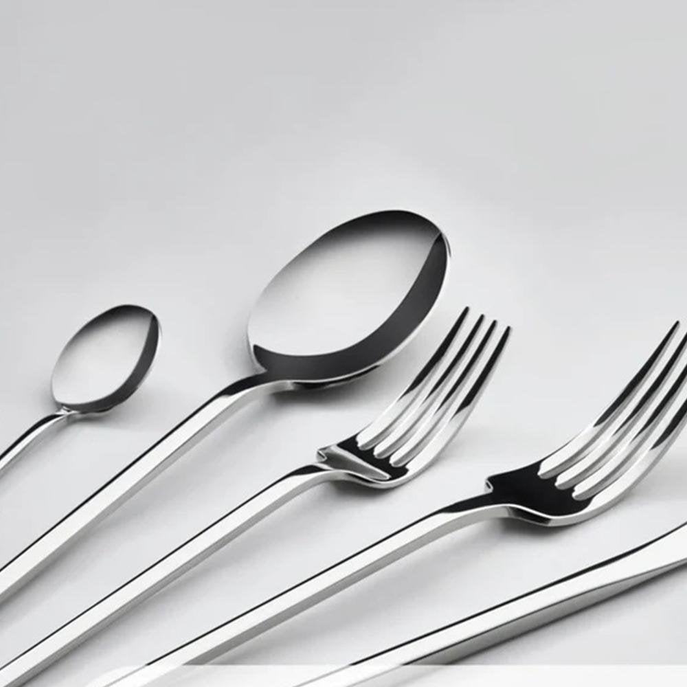 Karaca Look 84-Piece 12-Person Silver Cutlery Set front view