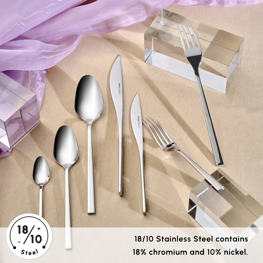 Karaca New Everest 84-Piece Cutlery Set 12 Person 18/10 Steel Red Dot Award