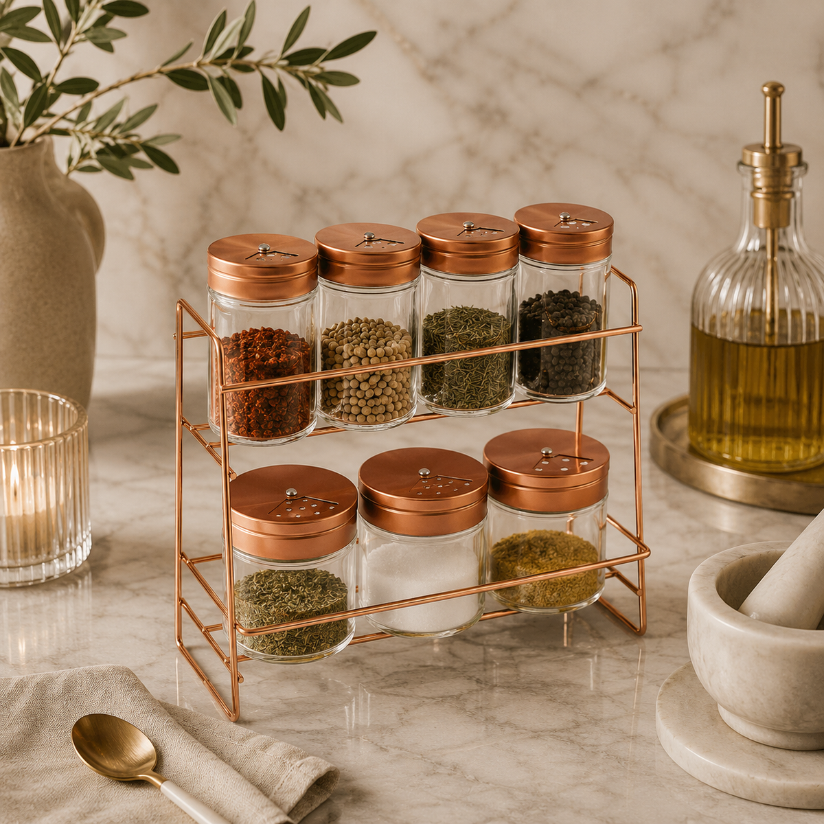 Karaca Top Copper 8-Piece Spice Set Lebanon