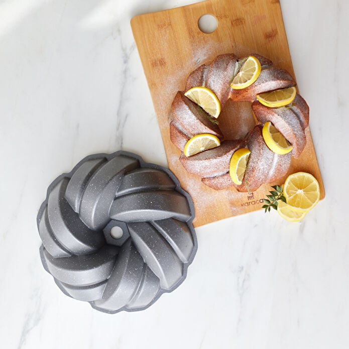 Karaca Cake Pro Braided Cast Aluminum Cake Pan Anthracite 26 cm Non-Stick New