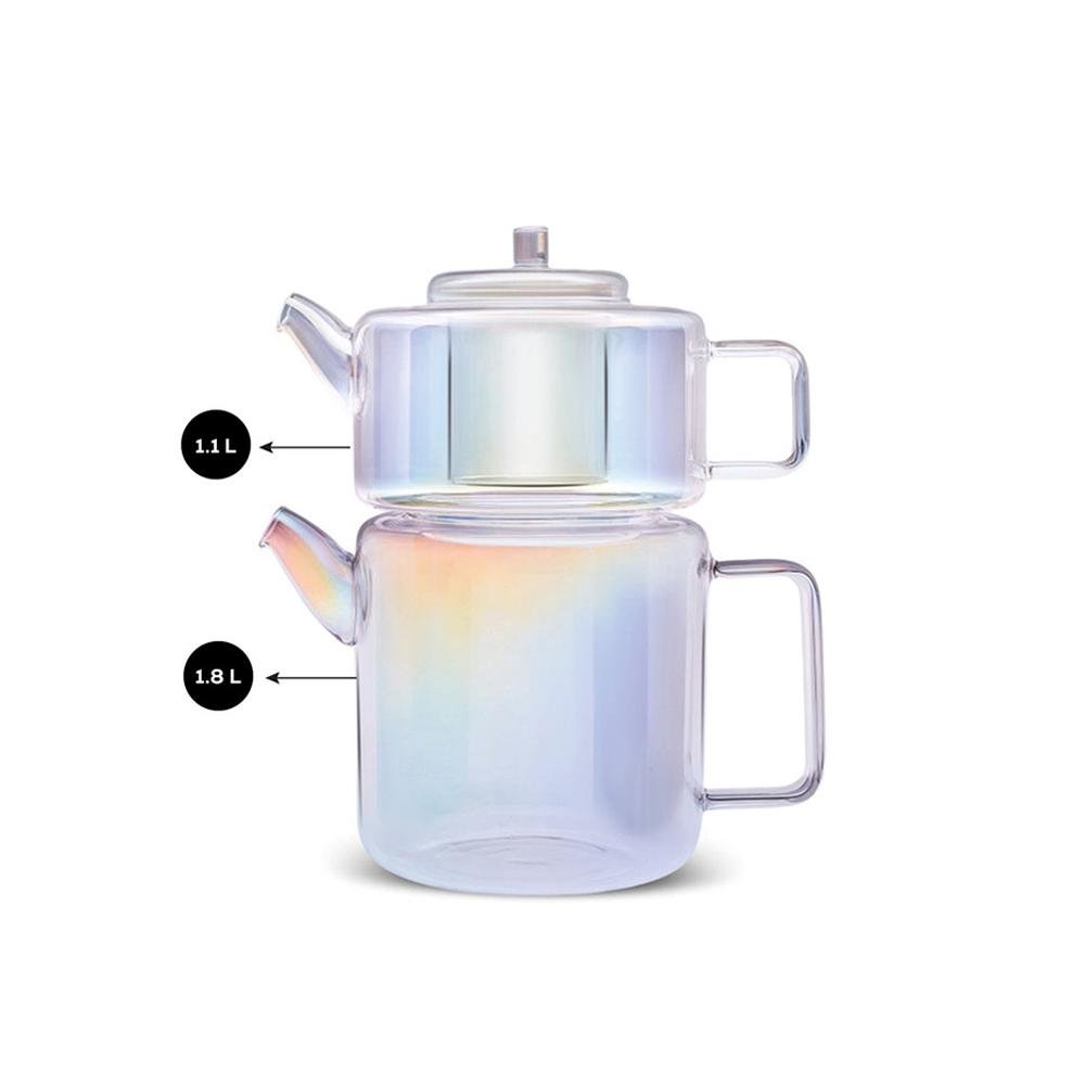 Karaca Flat Borosilicate Glass Midi Luster Teapot Lebanon