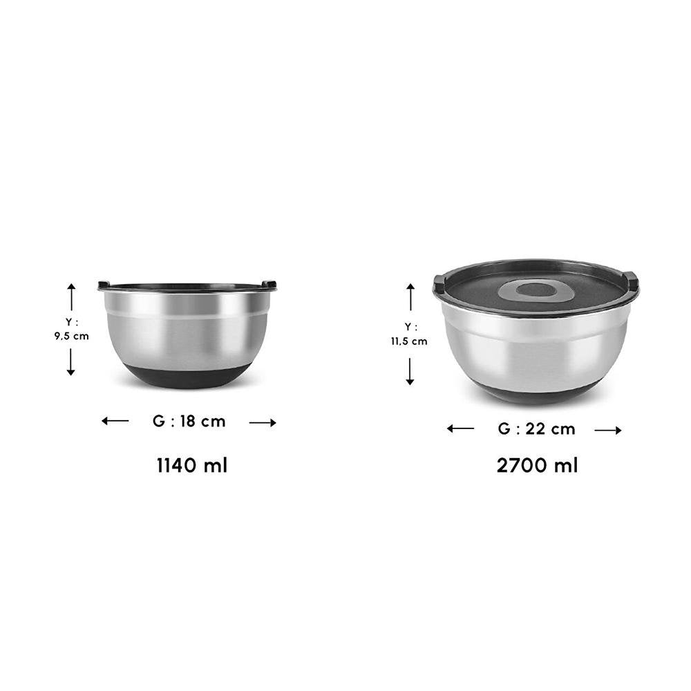 Karaca Mastermaid 2-Piece Black Storage Container detail