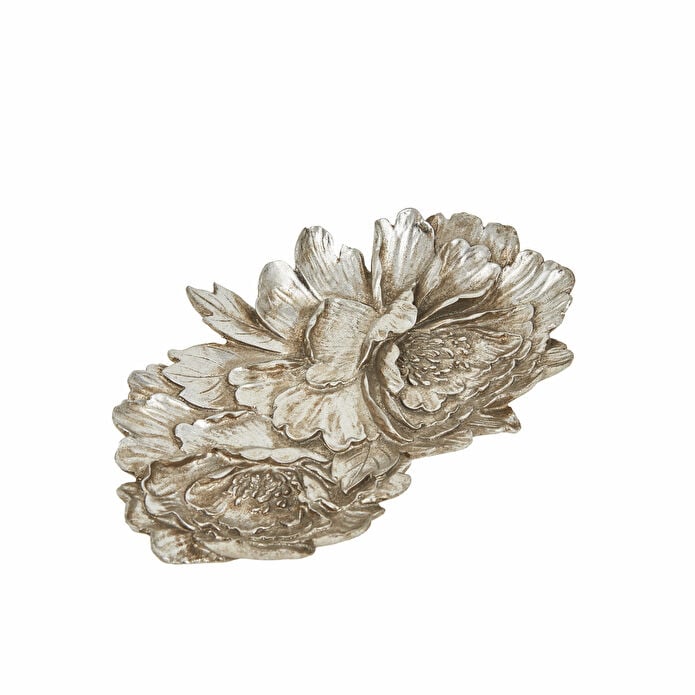 Karaca Home Lianca 925 Sterling Silver Floral Plate 26x16cm Made in Italy New