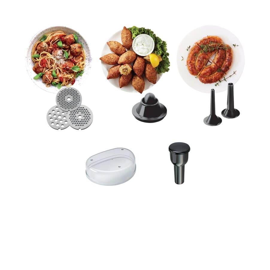 Kenwood MG510 Meat Grinder – 1600W, Reverse Function, Silver
