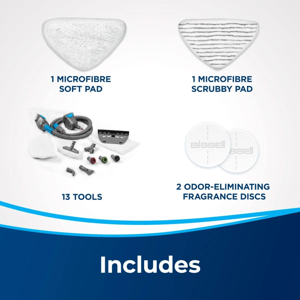 Bissell Lift-Off Steam Mop 2-in-1 Steam Cleaner 1897E