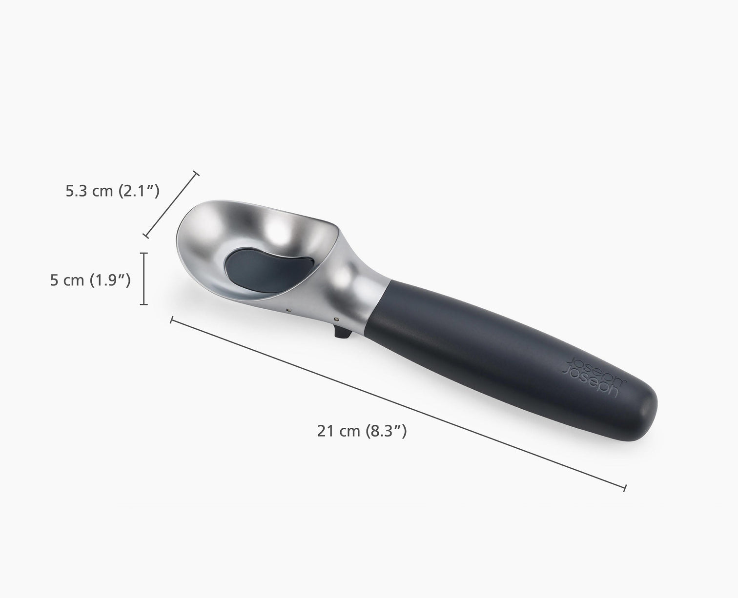 Joseph Joseph Elevate Grey Ice Cream Scoop Trigger Release Zinc Alloy