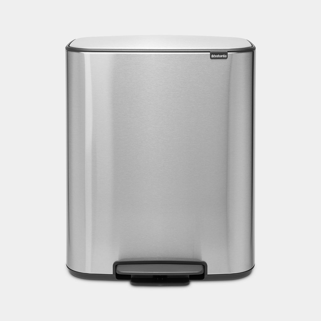 Brabantia Bo Pedal Bin 60L – Matt Steel Fingerprint Proof