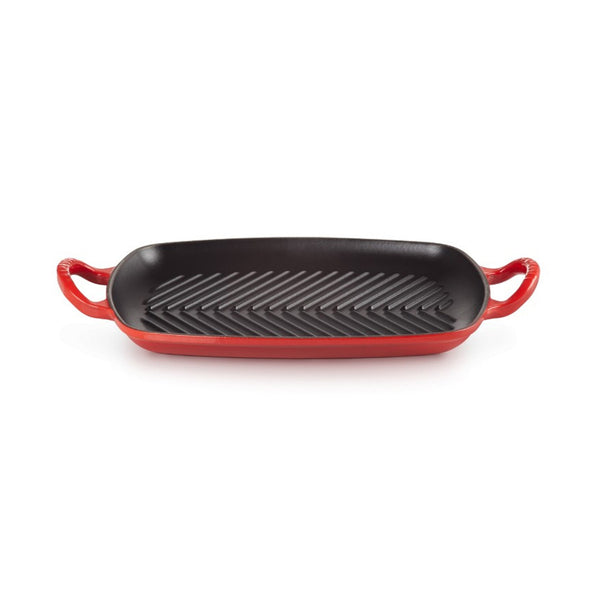 Le Creuset Rectangular Grill Evo 30cm – Cherry Red Cast Iron