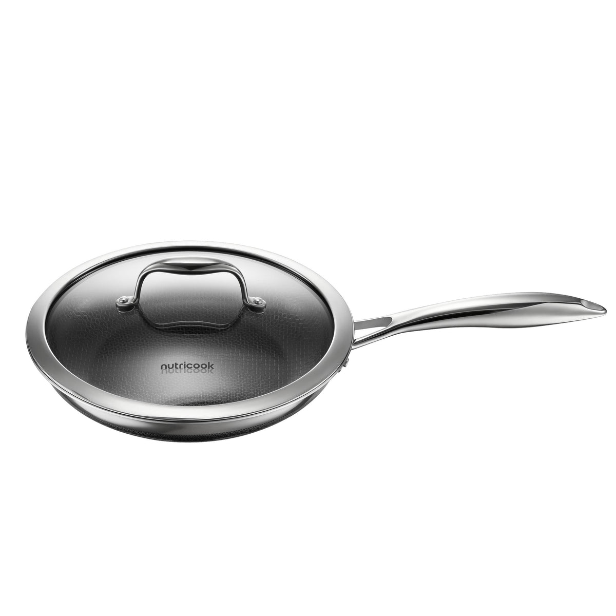 Nutricook Eterna tri-ply 24cm fry pan with lid