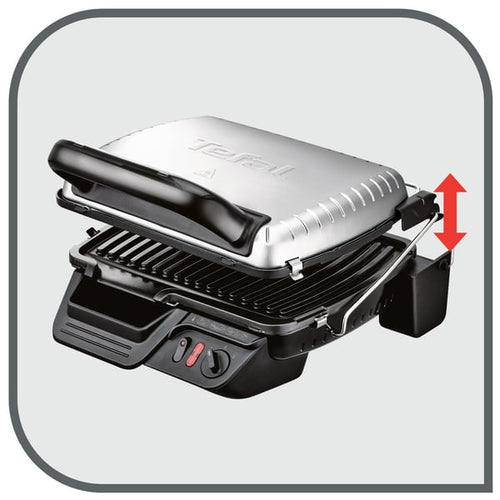 Tefal Ultra Compact Health Grill 2000W 3-Position BBQ & Mini Oven Silver