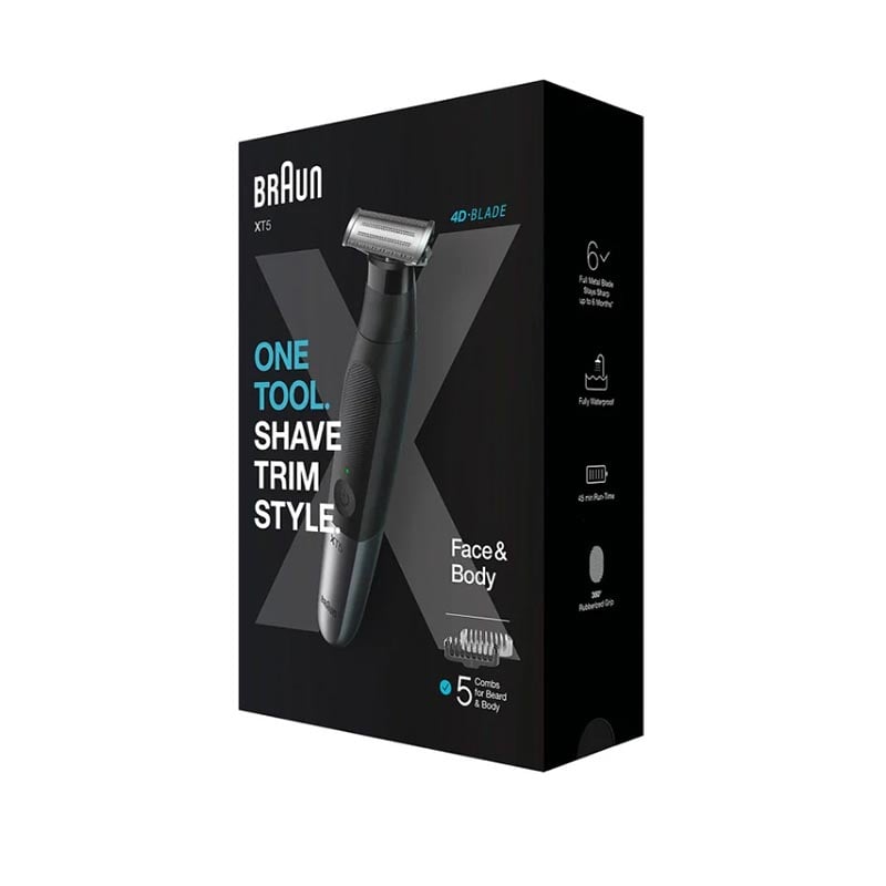 Braun Series Xt5 Shaver Xt5100 Wet & Dry 4D-Blade Body Groomer Face Trimmer
