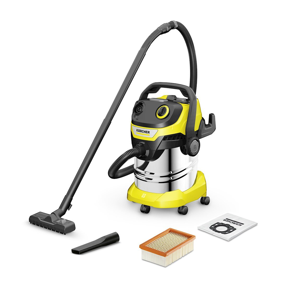 Karcher WD 5 Wet & Dry Vacuum – 1100W, 25L Stainless Steel