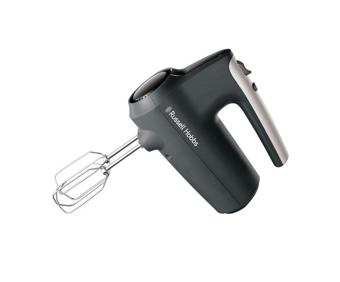 Russell Hobbs Desire Hand Mixer Matte Charcoal Grey Electric Whisk 350W Hook