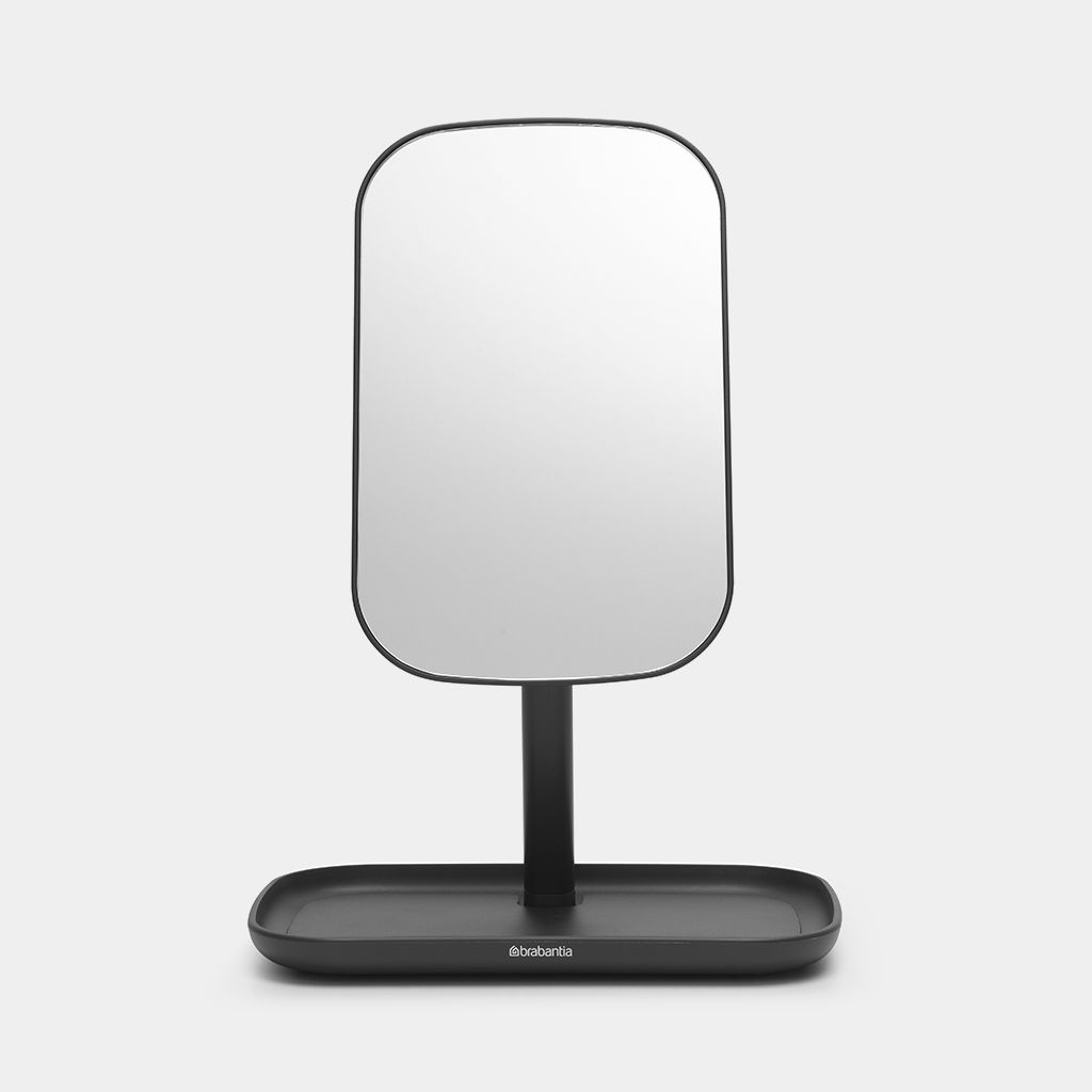 Brabantia ReNew Mirror with Storage Tray – Dark Grey