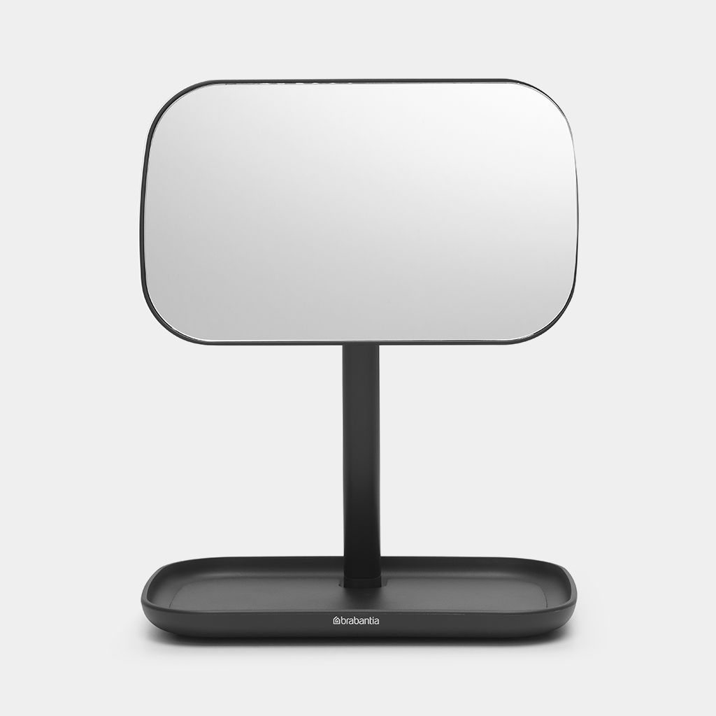 Brabantia ReNew Mirror with Storage Tray – Dark Grey