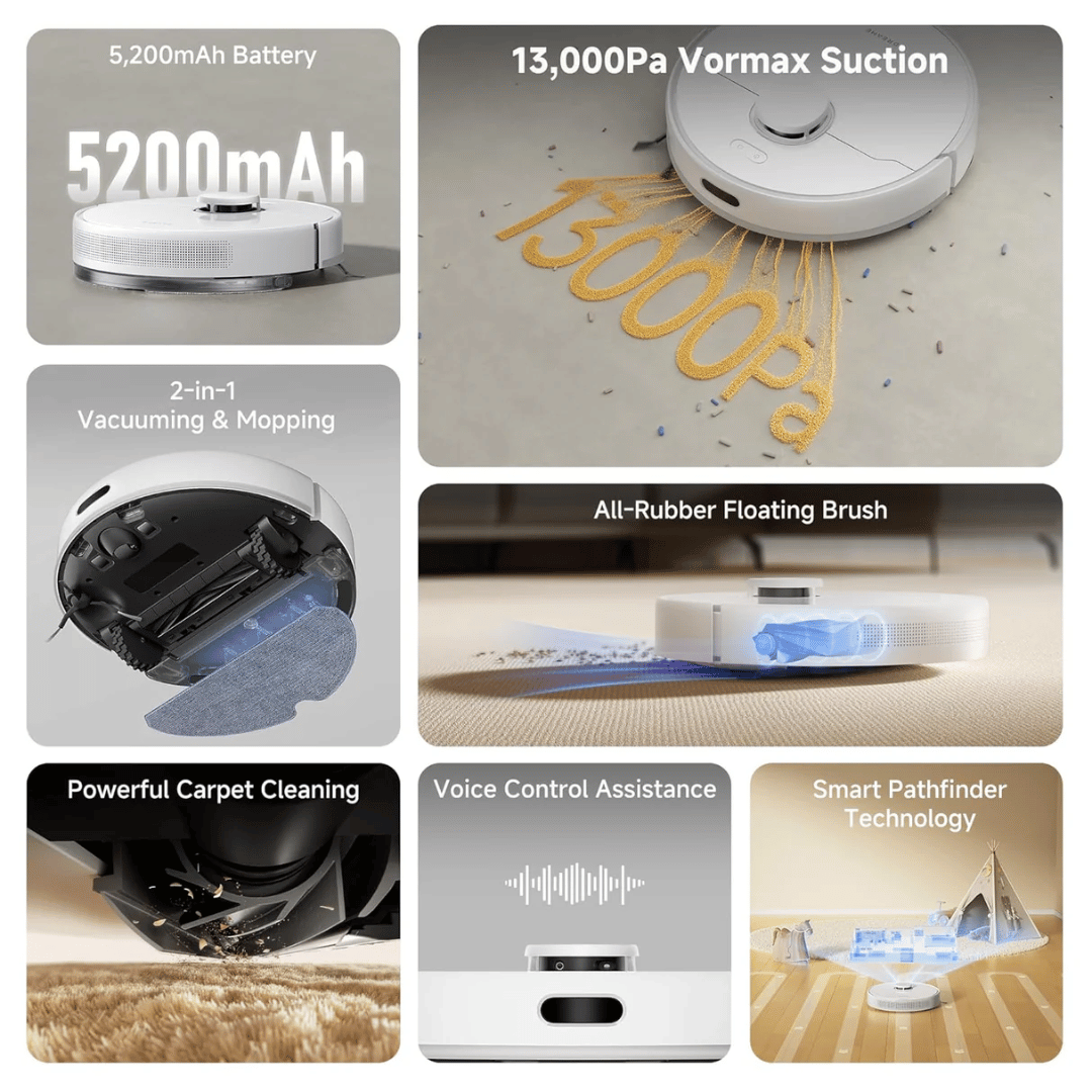 Dreame F10 Robot Vacuum Mop Cleaner 13000Pa Smart LiDAR 300min White Box