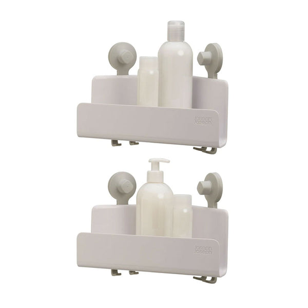 Joseph Joseph Easystore 2-Piece White Corner Shower Shelf Set