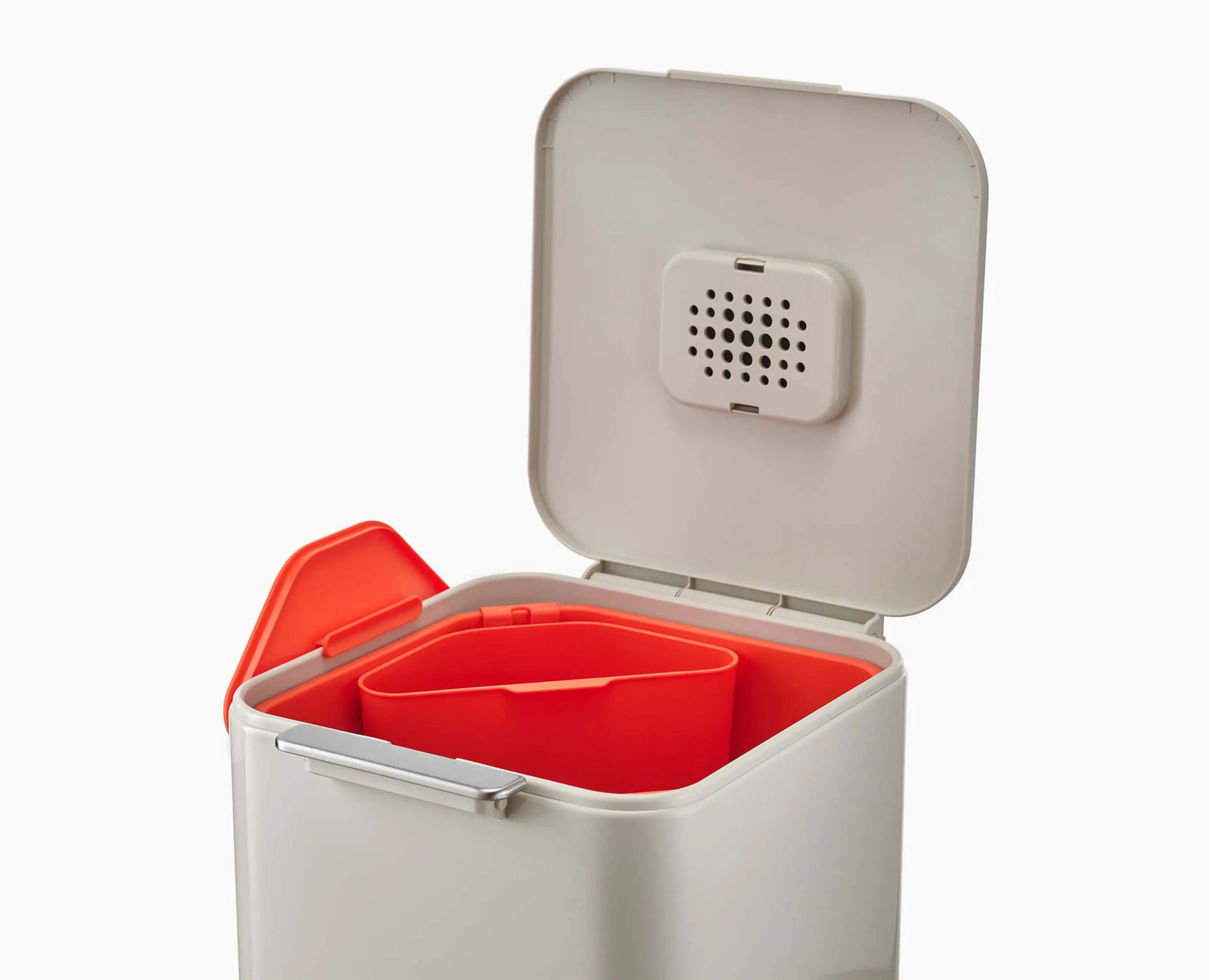 Joseph Joseph Totem Compact 40L Waste and Recycling Vertical Trash Bin Stone