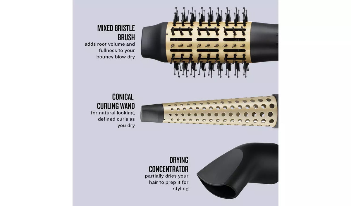 Remington Sapphire Luxe Hot Air Styler AS5805 – 1000W, 3 Attachments