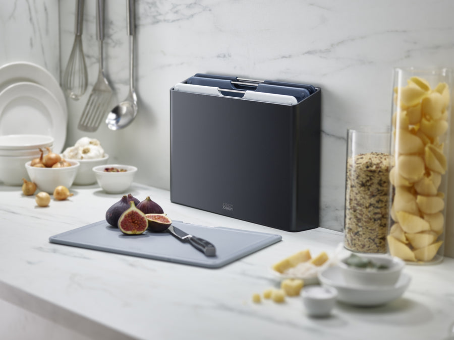 Joseph Joseph Folio 4-Piece Colour Coded Cutting Board Set Graphite