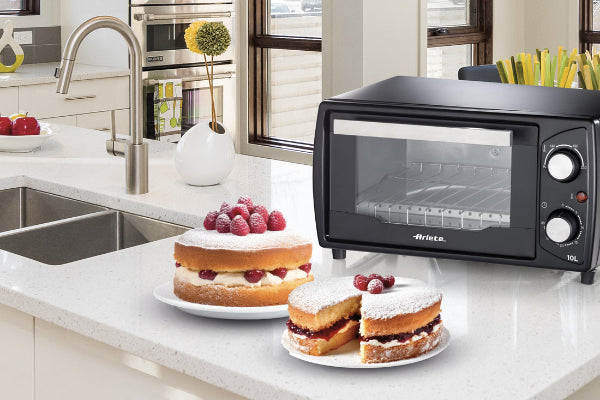 Ariete 10L Electric Oven 1000W Compact Toaster Oven With Timer Control Black