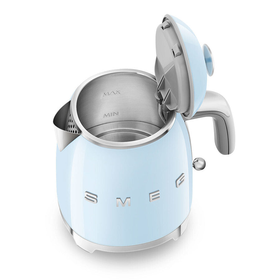 Smeg 50s Retro Style Mini Electric Kettle 0.8L 1400W Pastel Blue KLF05PBEU