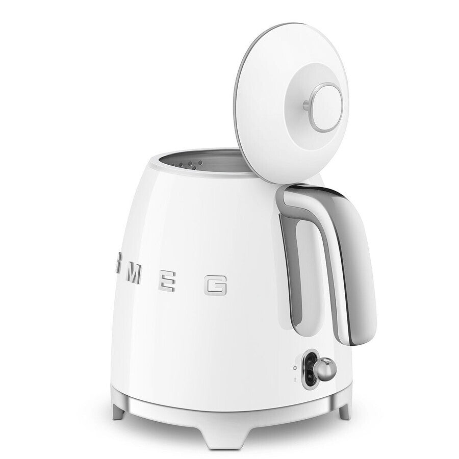 Smeg Mini Kettle KLF05WHEU 1400W 0.8L White Retro 50s Electric Small Jug Box