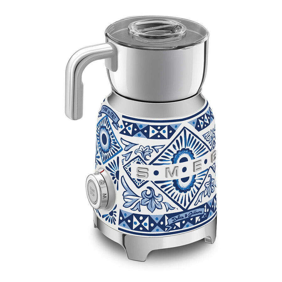Smeg Dolce & Gabbana Milk Frother Blu Mediterraneo Induction 500W MFF01DGBEU