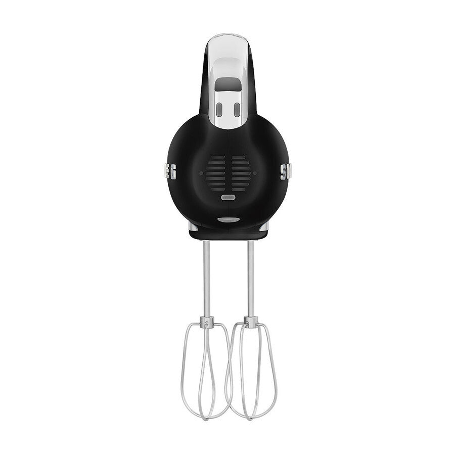 Smeg Hand Mixer HMF01BLEU 250W 9 Speed Black Retro LED Whisk Dough Hook Box