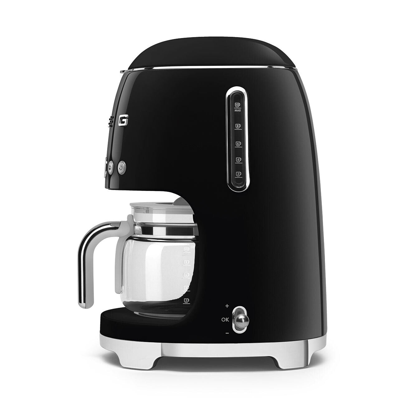 Smeg 50s Retro Style Drip Coffee Machine 10-Cup Black DCF02BLEU