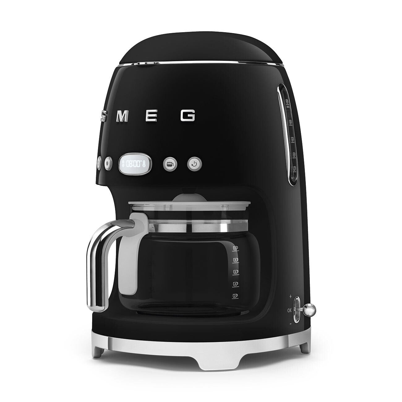 Smeg 50s Retro Style Drip Coffee Machine 10-Cup Black DCF02BLEU
