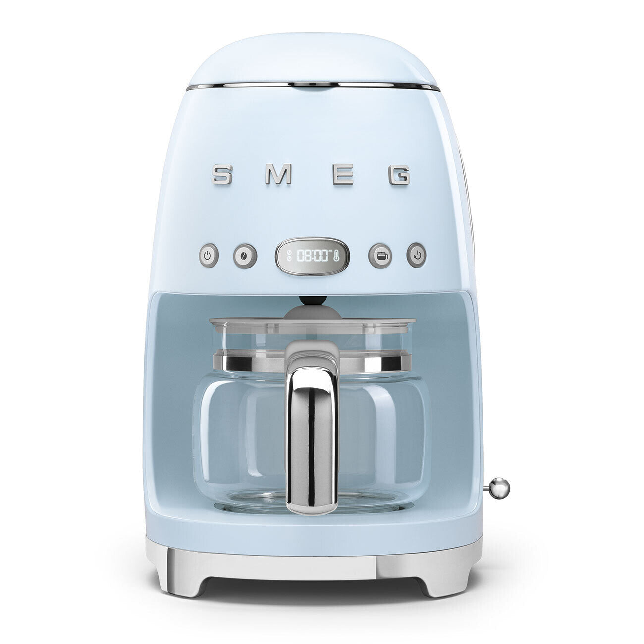 Smeg Drip Coffee Machine DCF02 1050W 1.4L Pastel Blue Retro 10 Cup Baker Box