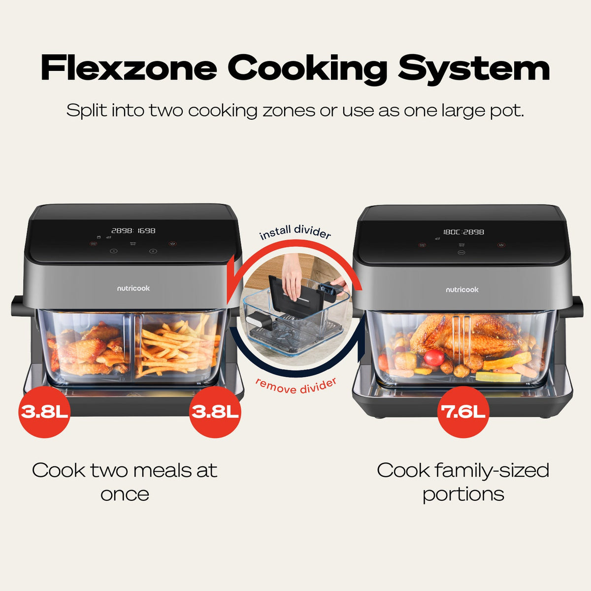 Nutricook Healthi Flex glass air fryer AFH510 – view 4