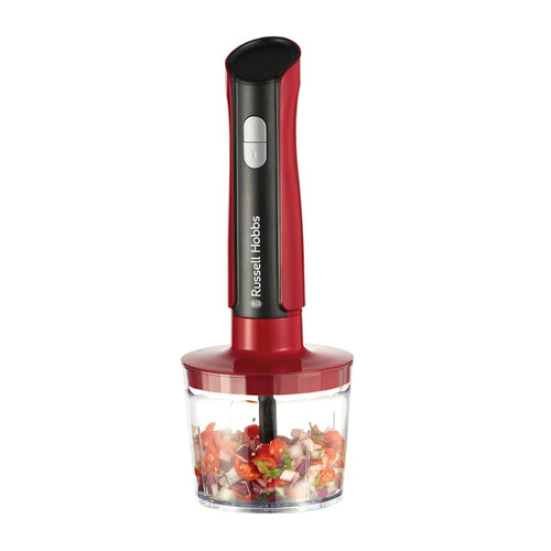 Russell Hobbs Desire 3-in-1 Hand Blender Red Electric Chopper Set