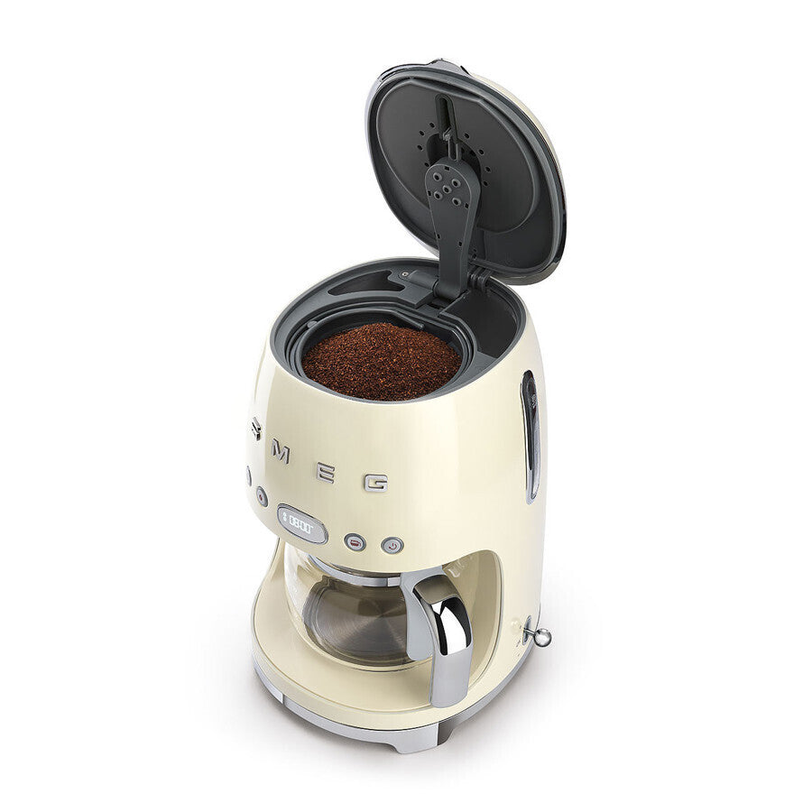 Smeg 50s Retro Style Drip Coffee Machine 10-Cup Cream DCF02CREU