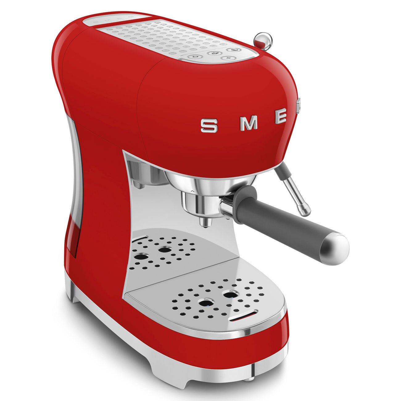 Smeg ECF02 Manual Espresso Coffee Machine 15 Bar Steam Wand Retro Red New